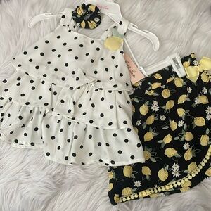 Little lass lemon 🍋 set - size 5 NWT